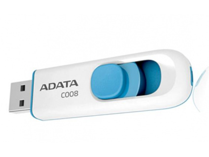 16GB USB ADATA C008 bílo/modrá (potisk), AC008-16G-RWE