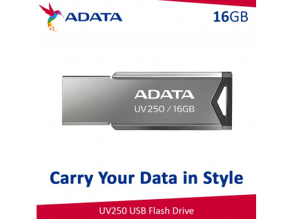 16GB ADATA UV250 USB 2.0 kovová, AUV250-16G-RBK