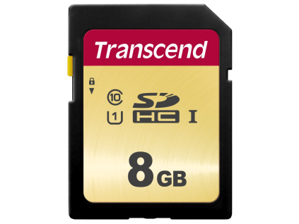 TRANSCEND SDHC karta 8GB 500S, UHS-I U1 (R:95/W:60 MB/s), TS8GSDC500S