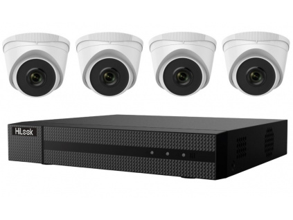 HiLook Network KIT IK-4142TH-MH/P(C)/ 2Mpx/ 4x kamery IPC-T221H 2.8mm/ 1x NVR-104MH-D/4P/ 1TB HDD, 301501558