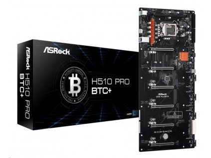 ASRock MB Sc LGA1200 H510 PRO BTC+, Intel H510, 1xDDR4, 1xHDMI, H510 PRO BTC+