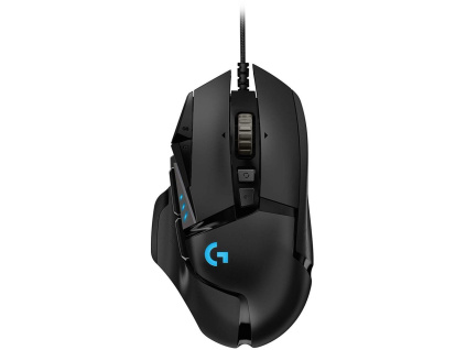 Logitech myš Gaming G502 High Performance / optická / 11 tlačítek / 16000dpi - černá, 910-005470