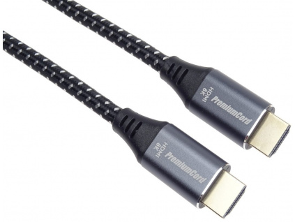 PremiumCord ULTRA HDMI 2.1 High Speed + Ethernet kabel 8K@60Hz,zlacené 2m, kphdm21s2