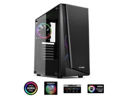 1stCOOL RAINBOW 3 EVO, skrinka ATX, 2x ARGB LED fan, USB3.0, čierna, ML-RAINBOW3-AU-USB3-EV