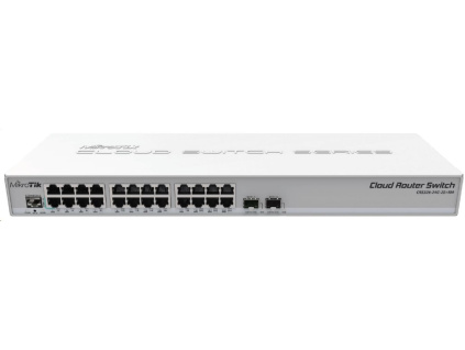 MikroTik Cloud Router Switch CRS326-24G-2S+RM, 800MHz CPU,512MB RAM, 24xLAN, 2xSFP+ slot, vč. L5, CRS326-24G-2S+RM