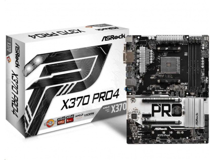 ASRock MB Sc AM4 X370 PRO4, AMD X370, 4xDDR4, VGA, X370 PRO4