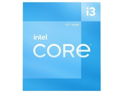 INTEL cpu CORE i3-12100 socket1700 Alder Lake BOX 60W/89W 12.generace (od 3.3GHz do 4.3GHz, 4x jádro, 8x vlákno, 5MB cache, pro DDR4 do 3200, pro DDR5 do 4800), graficka karta, virtualizace, BX8071512100