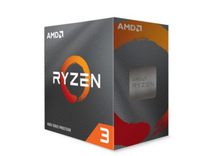 AMD cpu Ryzen 3 4100 AM4 Box (s chladičem, 3.8GHz / 4.0GHz, 4MB cache, 65W, 4 jádro, 8 vlákno, 0 GPU), 100-100000510BOX