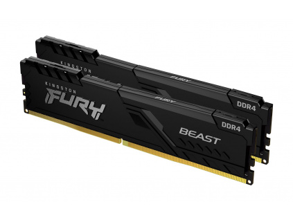 Kingston FURY Beast DDR4 32GB (Kit 2x16GB) 3200MHz DIMM CL16 černá, KF432C16BBK2/32
