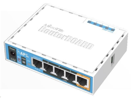 MikroTik hAP ac lite, 650MHz CPU, 64MB RAM, 5x LAN, 2.4 + 5GHz Wi-Fi 802.11b/g/n/ac, vč. L4, RB952Ui-5ac2nD