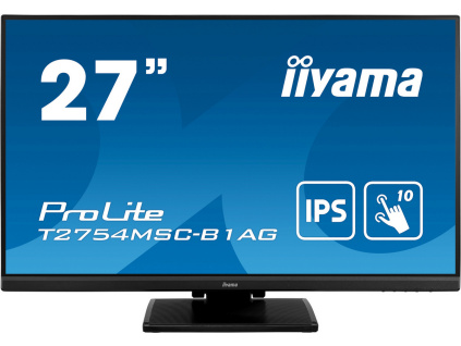 27'' iiyama T2754MSC-B1AG: IPS,FHD,AG,10P,HDMI,repr, T2754MSC-B1AG