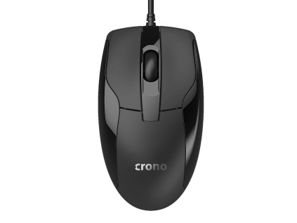CRONO myš CM645/ optická/ drátová/ 1000 dpi/ USB/ černá, CM645
