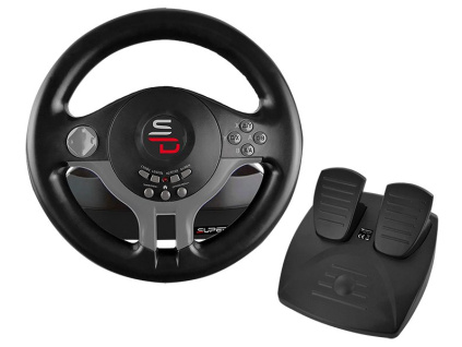 SUPERDRIVE Sada volantu a pedálů SV200/ PS3/ PS4/ Xbox One/ Nintendo Switch/ PC, SA5578
