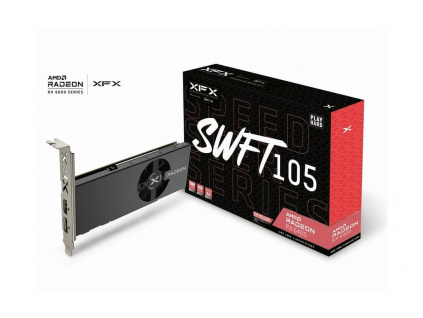 XFX AMD Radeon RX-6400 Speedster SWIFT 4GB GDDR6 64bit, 2321MHz / 16Gbps, 1x DP, 1x HDMI, 1 slot, 1 fan, RX-64XL4SFG2