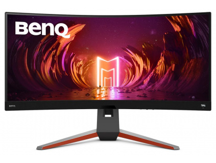 BENQ Mobiuz 34" LED EX3410R/ Curved/ VA panel/ 3440x1440/ 3000:1/ 1ms/ 144 Hz/ 2xHDMI/ DP/ USB/ FreeSync/ černošedý, 9H.LKKLA.TBE