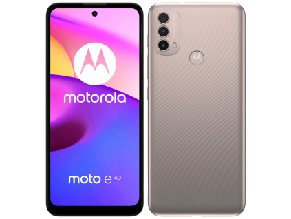Motorola Moto E40 - pink clay 6,5" / Dual SIM/ 4GB/ 64GB/ LTE/ Android 11, PARL0003PL