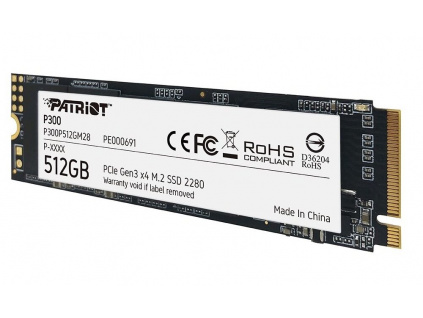 PATRIOT P300 512GB SSD / Interní / M.2 PCIe Gen3 x4 NVMe 1.3 / 2280, P300P512GM28