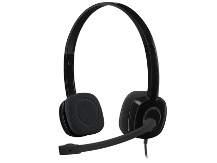 Logitech Headset Stereo H151/ drátová sluchátka + mikrofon/ 3,5 mm jack/ černá, 981-000589