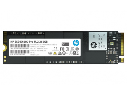 HP SSD EX900 Pro 256GB / Interní / M.2 / PCIe Gen 3 x 4 NVMe 1.3 / 3D TLC, 9XL75AA#ABB