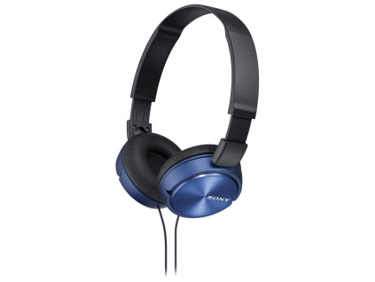 SONY sluchátka náhlavní MDRZX310L/ drátová/ 3,5mm jack/ citlivost 98 dB/mW/ modrá, MDRZX310L.AE