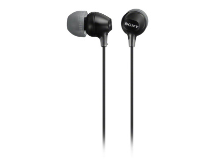 SONY sluchátka do uší MDREX15LPB/ drátová/ 3,5mm jack/ citlivost 100 dB/mW/ černá, MDREX15LPB.AE
