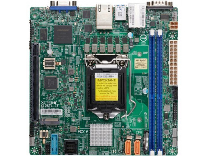 SUPERMICRO MB LGA1200 (Xeon E3-2300), C252, 4xDDR4, 6xSATA3, M.2, 4xPCIe4.0 (x8, 2 x4, x2), VGA, 2x LAN, IPMI, MBD-X12STL-IF-B