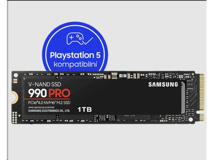 Samsung SSD 1TB 990 PRO PCIe Gen 4.0 x4, NVMe 2.0 (č/z: 7450/6900MB/s), MZ-V9P1T0BW