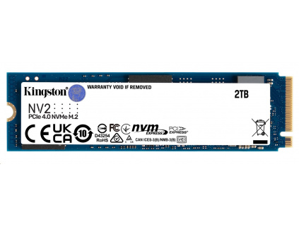 Kingston SSD 2000GB NV2 NVMe™ PCIe M.2 2280 (ctení/zápis: 3500/2800MB/s;), SNV2S/2000G
