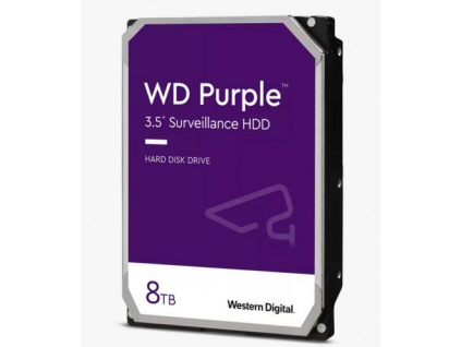 WDC WD84PURZ hdd 8TB SATA3-6Gbps třída 5640rpm PURPLE 128MB (řada PURPLE sledovací systémy a kamery) 194MB/s AllFrame AI, WD84PURZ
