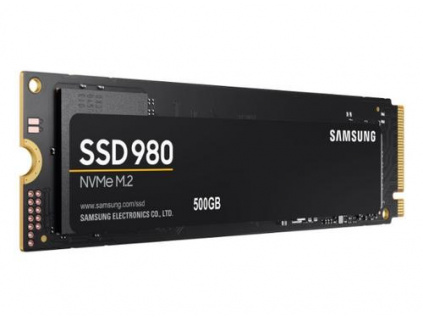 SAMSUNG 980 M.2 NVMe SSD 500GB PCIe 3.0 x4 NVMe 1.4 (čtení max. 3100MB/s, zápis max. 2600MB/s), MZ-V8V500BW