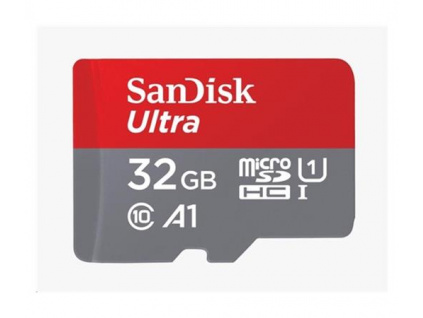 SanDisk MicroSDXC karta 32GB Ultra (120 MB/s, A1 Class 10 UHS-I, Android) + adaptér, SDSQUA4-032G-GN6MA