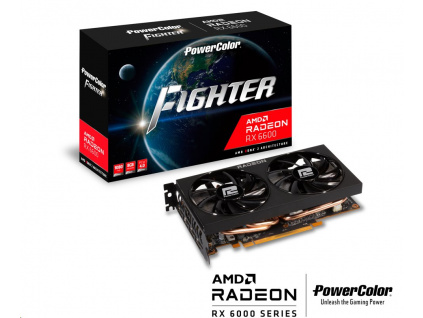 PowerColor AMD Radeon RX 6600 Fighter 8GB GDDR6, HDMI, 3xDP, AXRX 6600 8GBD6-3DH