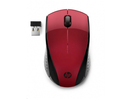 HP myš - 220 Mouse, wireless, red, 7KX10AA#ABB