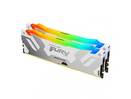 Kingston FURY Renegade/DDR5/64GB/6000MHz/CL32/2x32GB/RGB/White, KF560C32RWAK2-64
