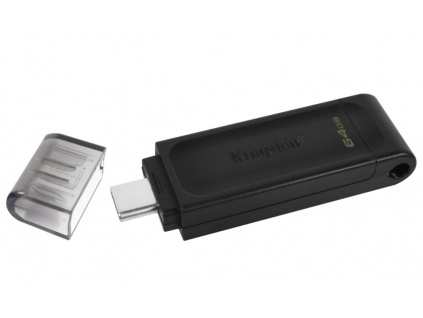 KINGSTON DataTraveler 70 64GB / USB 3.0 Type C / černá, DT70/64GB