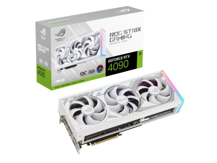 ASUS VGA NVIDIA GeForce ROG Strix RTX 4090 24GB GDDR6X White OC Edition, RTX 4090, 24GB GDDR6X, 3xDP, 2xHDMI, 90YV0ID2-M0NA00