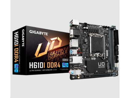 GIGABYTE MB Sc LGA1700 H610I DDR4, Intel H610, 2xDDR4, 2xDP, 1xHDMI, 1xVGA, mini-ITX, H610I DDR4