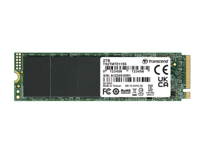 TRANSCEND SSD 115S 2TB, M.2 2280, PCIe Gen3x4, NVMe, TLC, bez DRAM, TS2TMTE115S