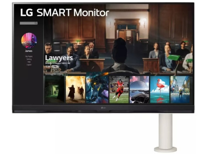 LG monitor 32SQ780S-W / VA / 31,5" / 4K 3840x2160 / 16:9 / 250cdm / 5ms / HDMI / USB-C//repro 5Wx2 /pivot/ výškově nast., 32SQ780S-W.AEU