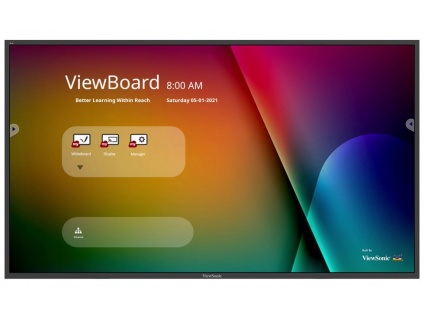 ViewSonic Flat Touch Display IFP4320/ 43"/ UHD / 16/7 /350cd / Android 3-16/ HDMI/ VGA/ DP/ DVI/ USB-C, IFP4320