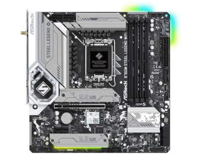 ASROCK B760M STEEL LEGEND WIFI (intel 1700 12+13gen, 4xDDR5 7200MHz, 4xSATA3, 3x M.2, HDMI+DPort +eDP, 1xGLAN, mATX), B760M STEEL LEGEND WIFI