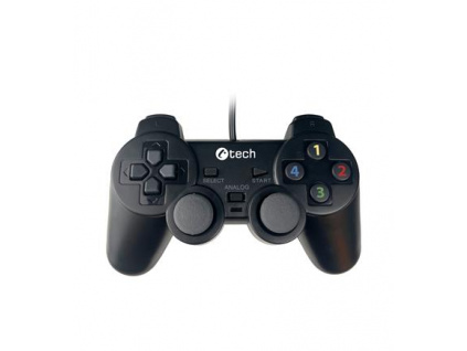 Gamepad C-TECH Callon pro PC/PS3, 2x analog, X-input, vibrační, 1,8m kabel, USB, GP-05