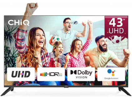 CHiQ U43G7LX TV 43", UHD, smart, Android, Dolby Vision, Frameless, U43G7LX