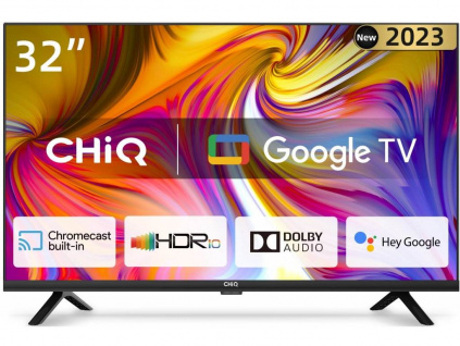 CHiQ L32H7G TV 32", HD, smart, Google TV, dbx-tv, Dolby Audio, Frameless, L32H7G