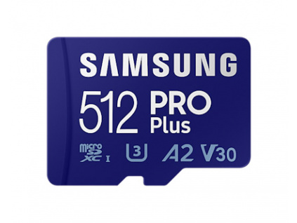 Samsung micro SDXC 512GB PRO Plus + SD adaptér, MB-MD512KA/EU