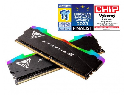 PATRIOT VIPER XTREME 5 RGB 32GB DDR5 8000MHz / DIMM / CL46 / Kit 2x 16GB, PVXR532G80C38K