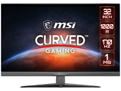 MSI Gaming G322C/ 31,5" zakřivený/ 1920x1080/ VA LED, 170hz/ 1ms/ 250cd/m2/ 3000:1/ HDMI/ DP/ černý, G322C