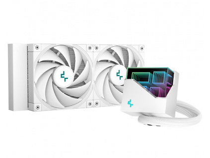 DEEPCOOL vodní chladič LT520 / 2x120 mm fan / ARGB / Intel i AMD bílý, R-LT520-WHAMNF-G-1