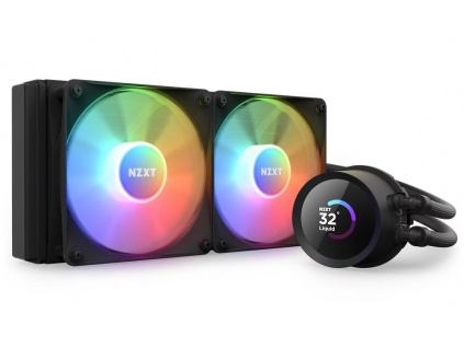 NZXT vodní chladič Kraken 240 RGB / 2x120mm fan / 4-pin PWM / LCD disp. / 6 let, RL-KR240-B1