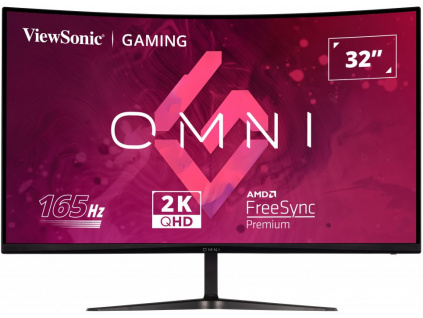 ViewSonic VX3218C-2K OMNI /32" prohnutý/VA/16:9/2560x1440 / 165Hz/ 1ms/ 250cd/m2 / Freesync premium /2xHDMI /DP / Repro, VX3218C-2K